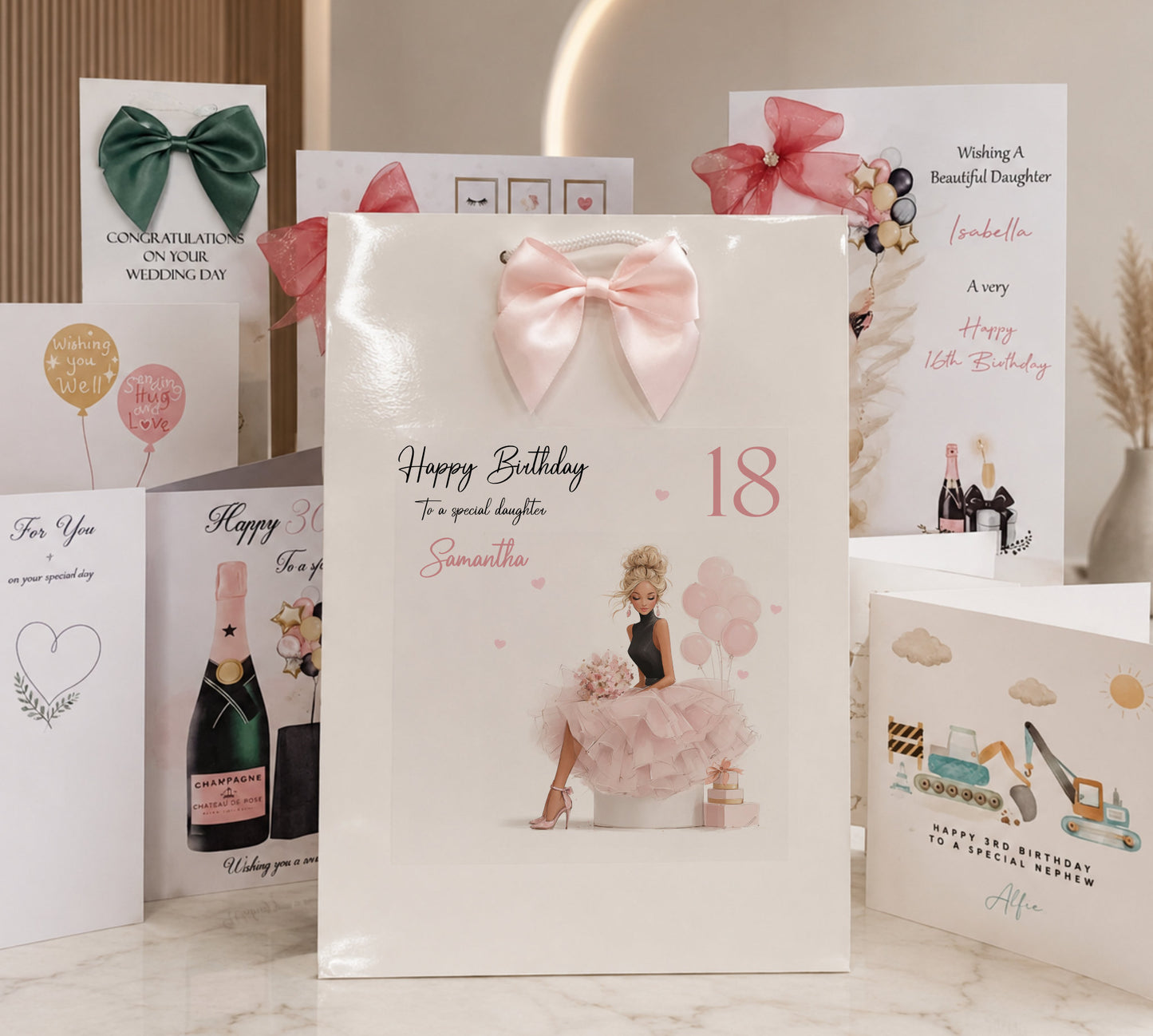 Personalised Female Girls Birthday Gift Bag