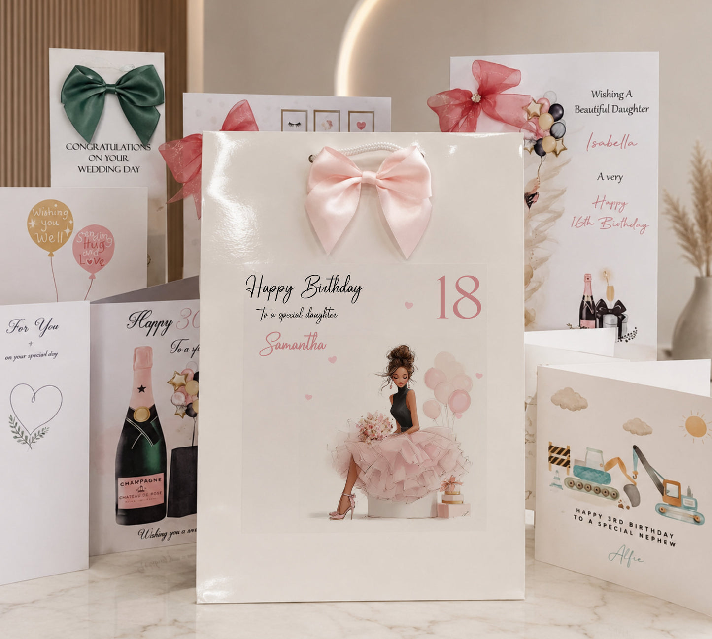 Personalised Female Girls Birthday Gift Bag