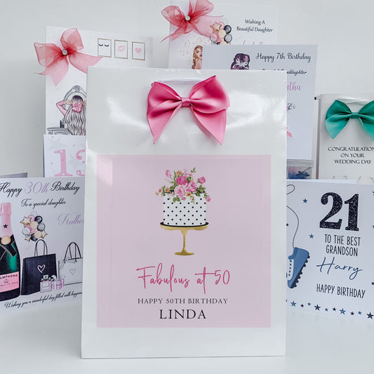 Personalised  Gift Bag Custom Personalised Gift Bag for Her