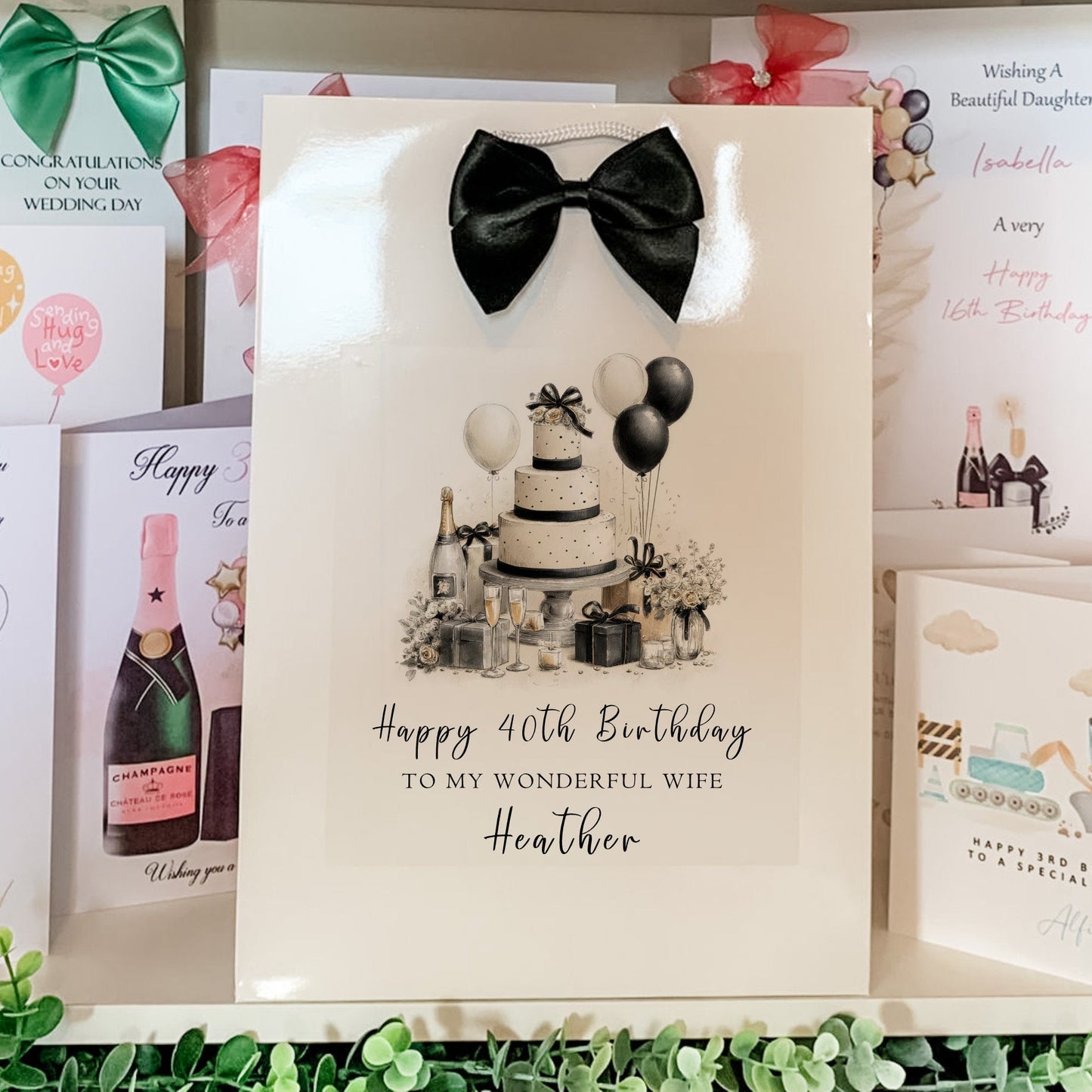 Personalised  Gift Bag Custom Personalised Gift Bag for Her