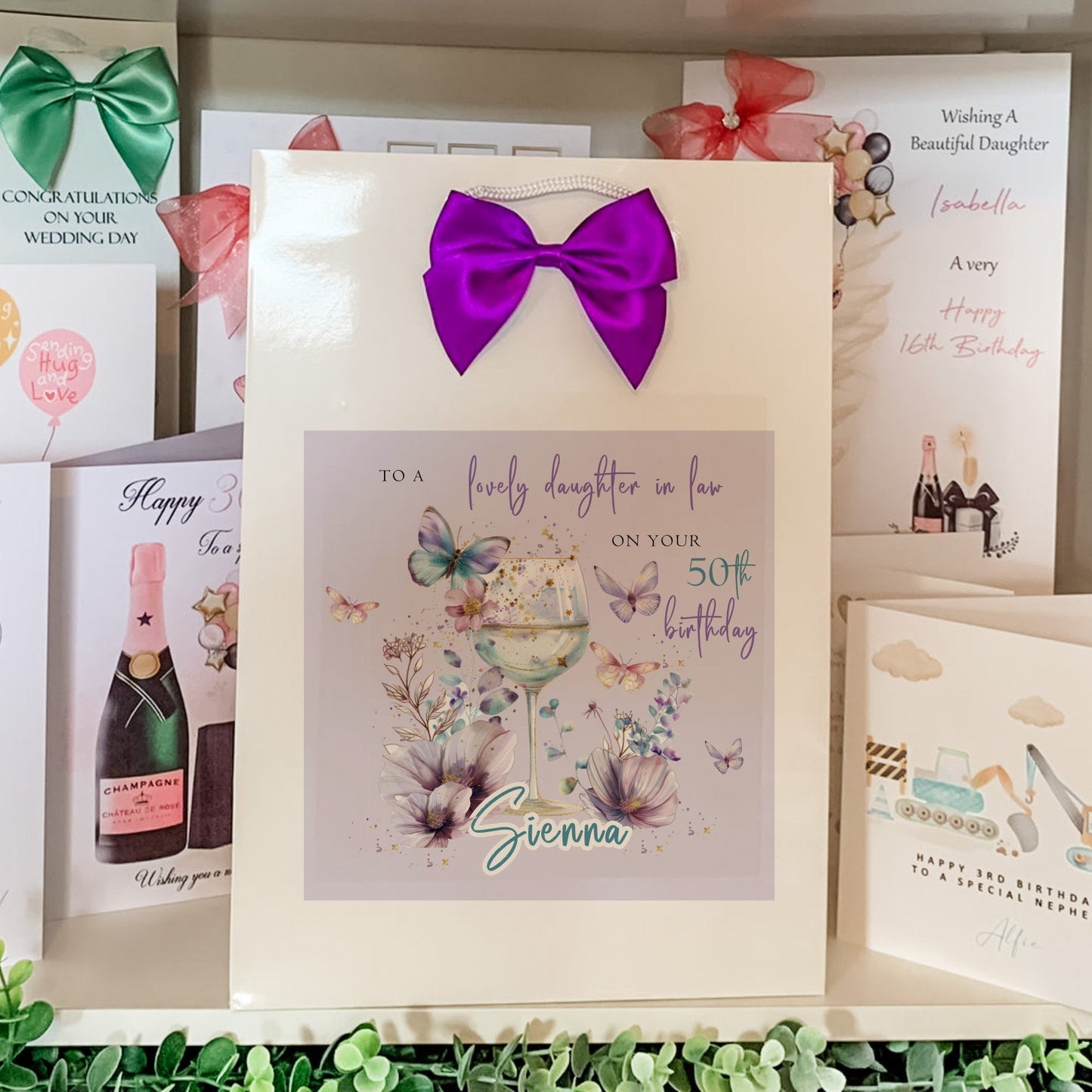 Personalised  Gift Bag Custom Personalised Gift Bag for Her