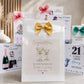 Large A4 Personalised Wedding Card with Champagne Glasses