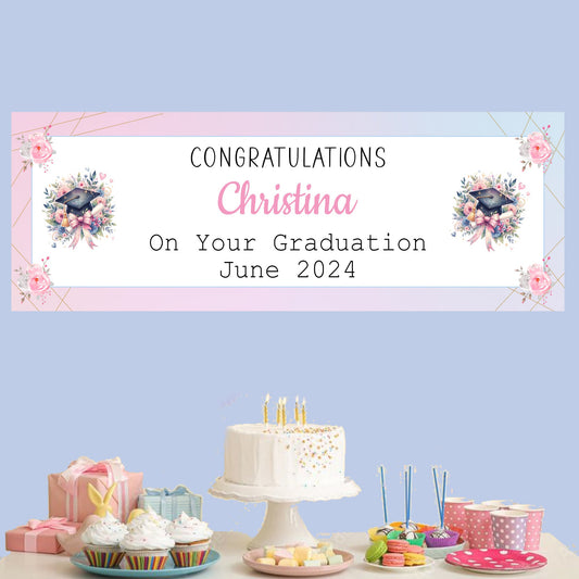 Personalised Congratulations on Your Graduation Banner