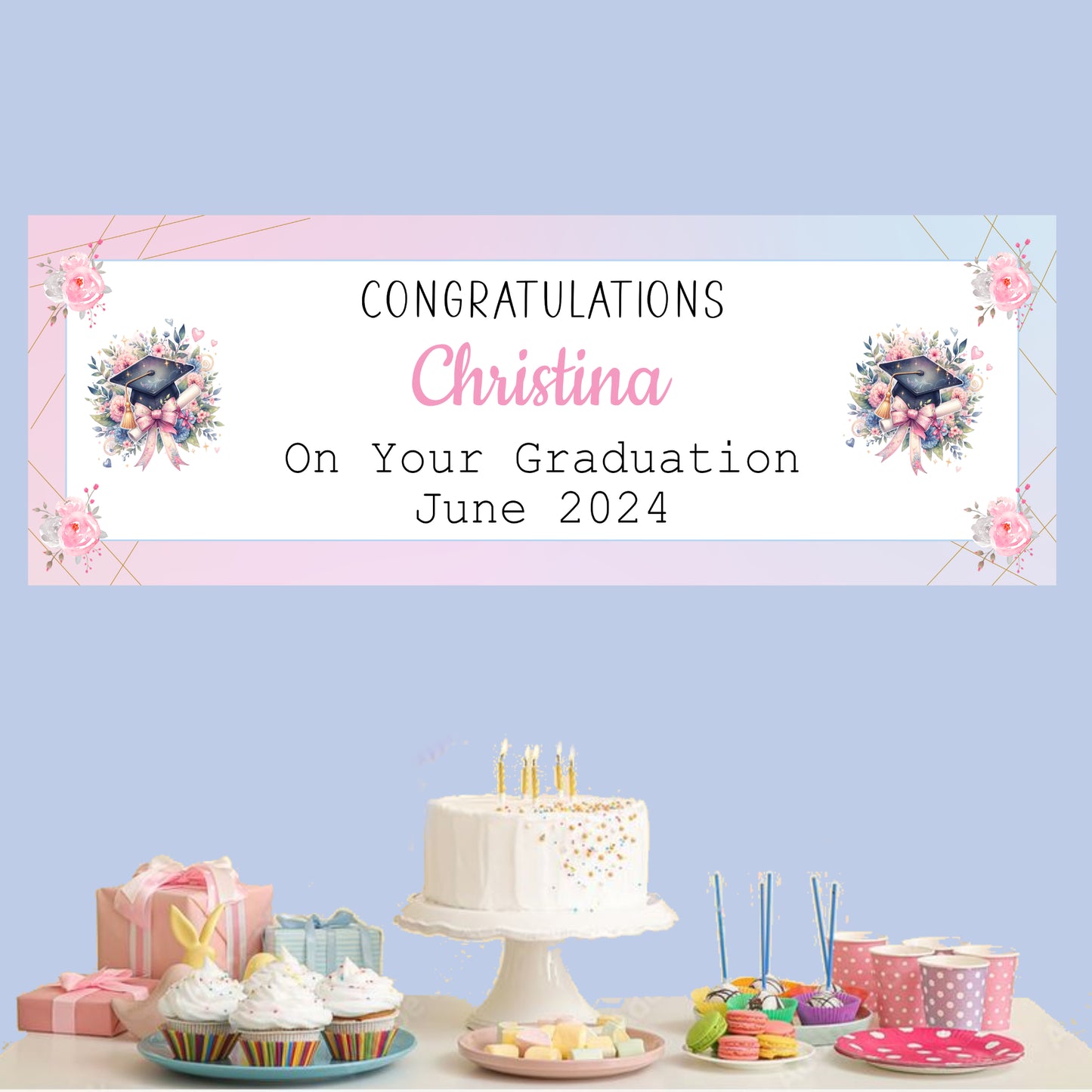 Personalised Congratulations on Your Graduation Banner
