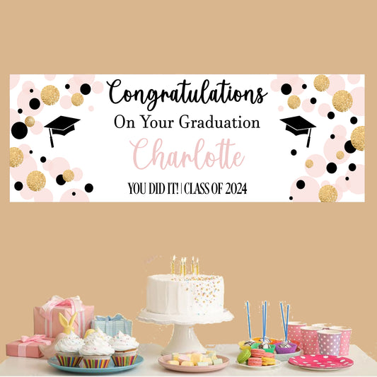 Personalised Congratulations on Your Graduation Banner