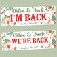 Personalised Christmas Elf ‘I’m Back / We’re Back’ Poster Banner – Custom Elf Return Prop Decoration
