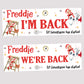 Personalised Christmas Elf ‘I’m Back / We’re Back’ Poster Banner – Custom Elf Return Prop Decoration