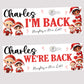 Personalised Christmas Elf ‘I’m Back / We’re Back’ Poster Banner – Custom Elf Return Prop Decoration