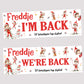 Personalised Christmas Elf ‘I’m Back / We’re Back’ Poster Banner – Custom Elf Return Prop Decoration