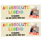 Congratulations on Your Retirement Banner, Personalised Party Decor, Poster, An Absolute Legend