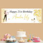 Personalised Birthday Party Banner Girl Black Jeans