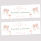 First Holy Communion Party Banner, Personalised with Name