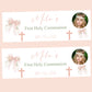First Holy Communion Party Banner, Personalised with Name