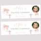 First Holy Communion Party Banner, Personalised with Name