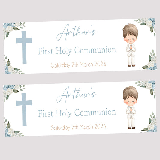 First Holy Communion Party Banner, Personalised with Name