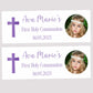 Purple Cross First Holy Communion Party Banner