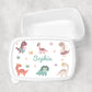 Pesonalised School, Nursery Snack Lunch Box Dinosaurs