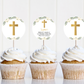 12 x Personalised Cupcake Toppers First Holy Communion