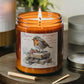 Christmas Memorial Candle, Personalised with Name, When Robins are Near