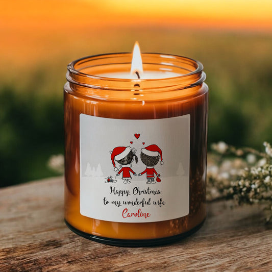 Christmas Scented Candle, Christmas Couples Gift, Wife, Girlfriend, Boyfriend, Partner