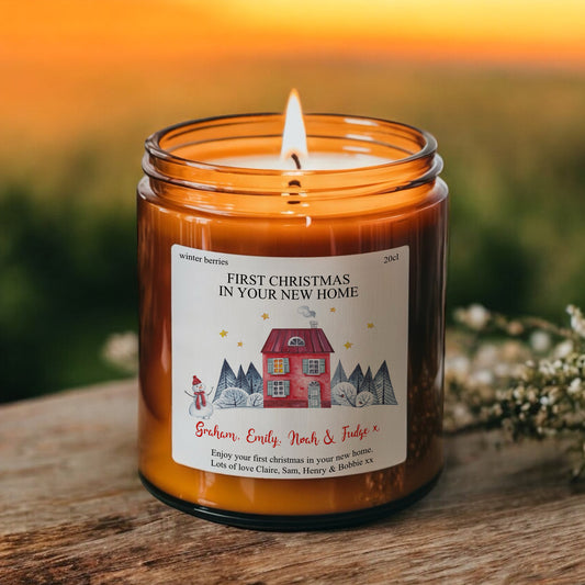 Christmas Scented Candle, Christmas New Home Gift, First Christmas New Home