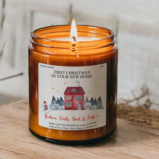 Christmas Scented Candle, Christmas New Home Gift, First Christmas New Home