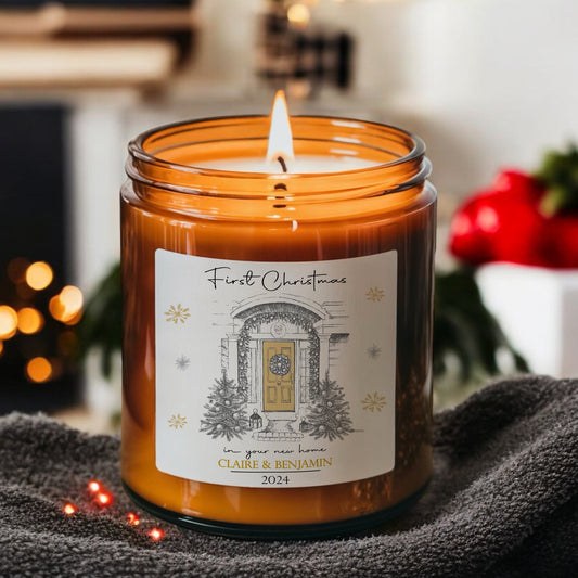 Scented Candle, Christmas New Home Gift, First Christmas New Home