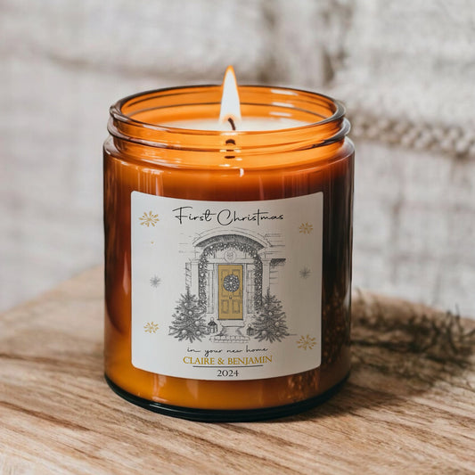 Scented Candle, Christmas New Home Gift, First Christmas New Home