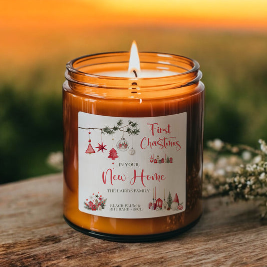 Christmas Scented Candle, Christmas New Home Gift, First Christmas New Home