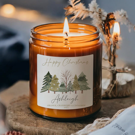Personalised Scented Candle, Christmas Gift For Friend, Sister, Auntie, Daughter
