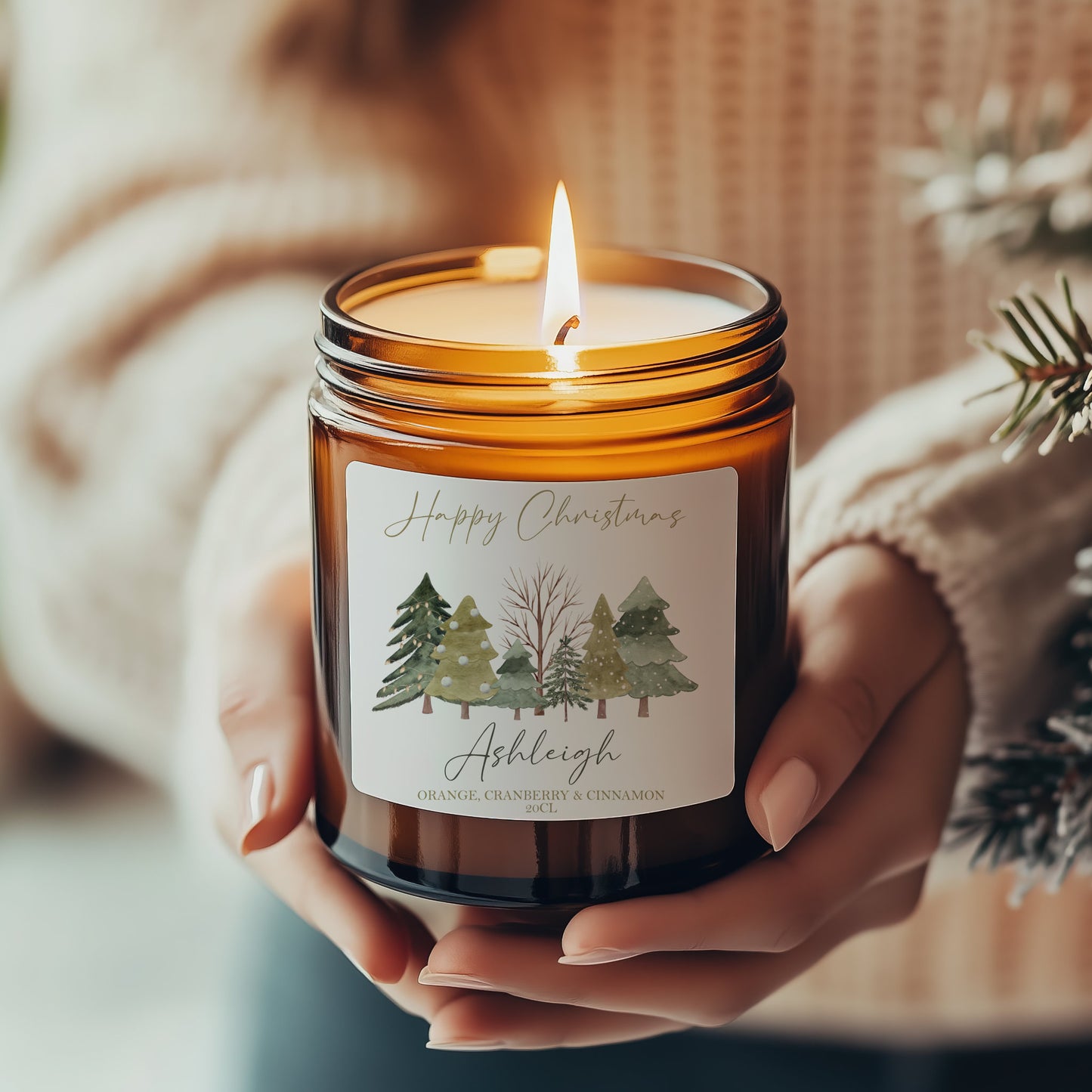 Personalised Scented Candle, Christmas Gift For Friend, Sister, Auntie, Daughter