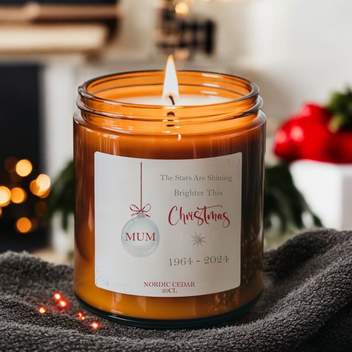 Christmas Memorial Candle, Remembrance Gift