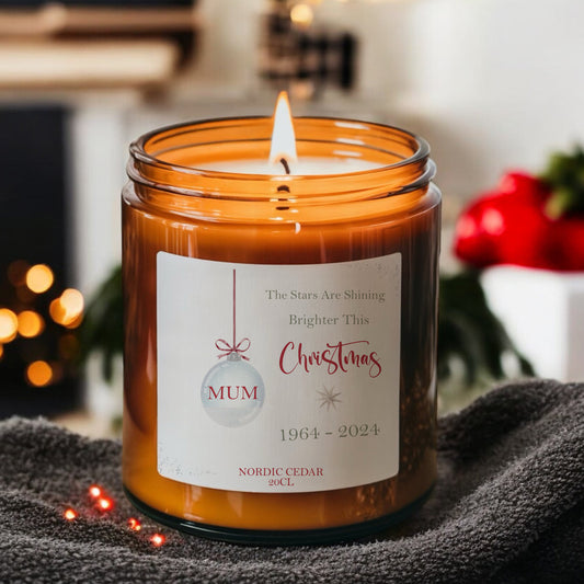 Christmas Memorial Candle, Remembrance Gift