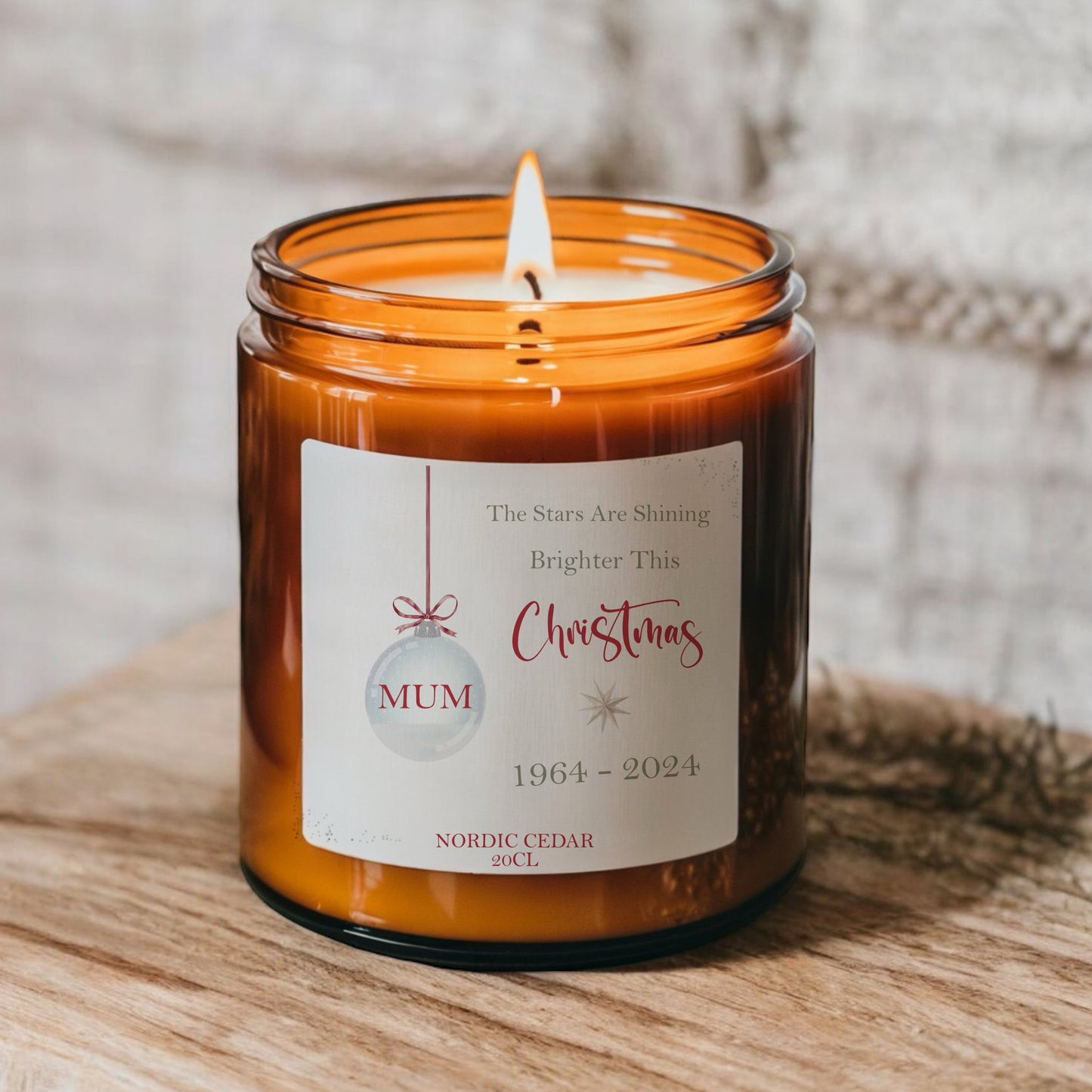 Christmas Memorial Candle, Remembrance Gift