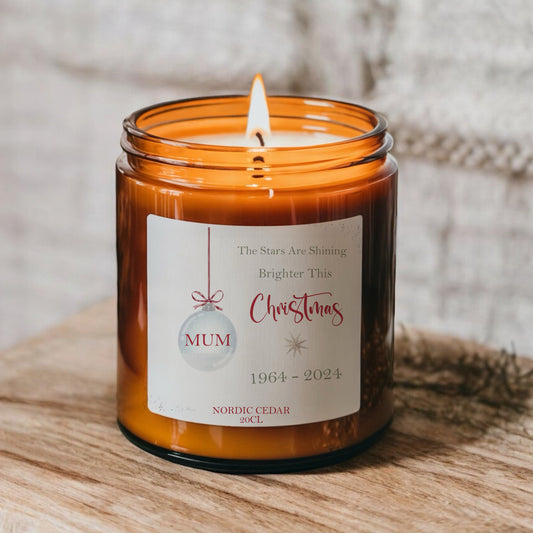 Christmas Memorial Candle, Remembrance Gift