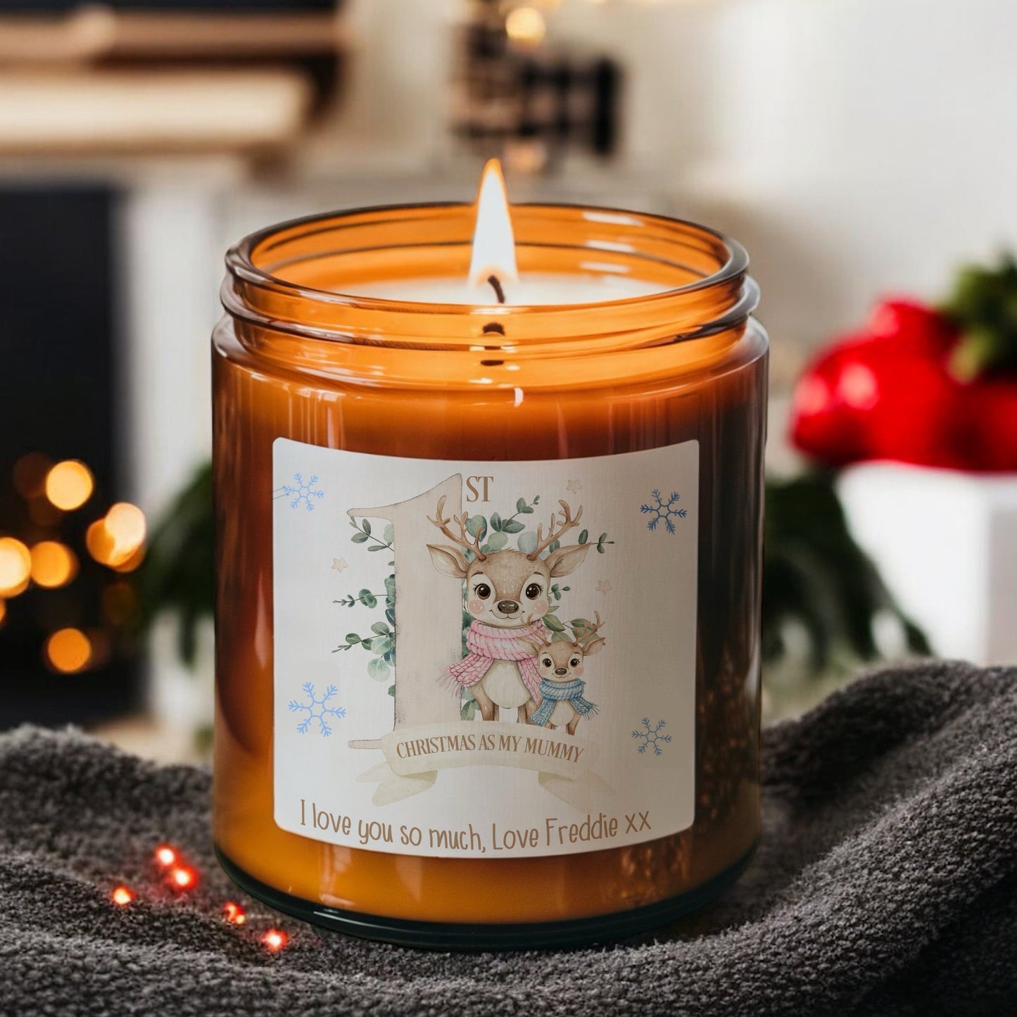1st Christmas as my Mummy Scented Candle, Gift for Mummy, Boy Girl Options