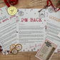 Personalised Elf I'm Back Arrival Pack, Nice List Certificate, Letter to & from Santa – Santa Snowman Reindeer Design