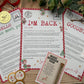 Personalised Elf I'm Back Arrival Pack, Nice List Certificate, Letter to & from Santa - Santa & Elves