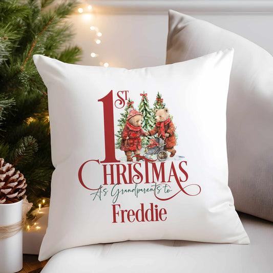 First Christmas as Grandparents Cushion
