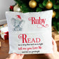 Personalised Christmas Book Pocket Cushion, Book Pillow For Children