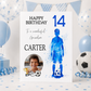 Large A4 Personalised Football Birthday Card - 4 Colour Options