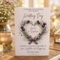Large A4 Personalised Wedding Card – Scottish Thistle Heart Design