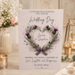 Large A4 Personalised Wedding Card – Scottish Thistle Heart Design