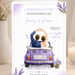 Personalised Wedding Card, Mini Car Couple