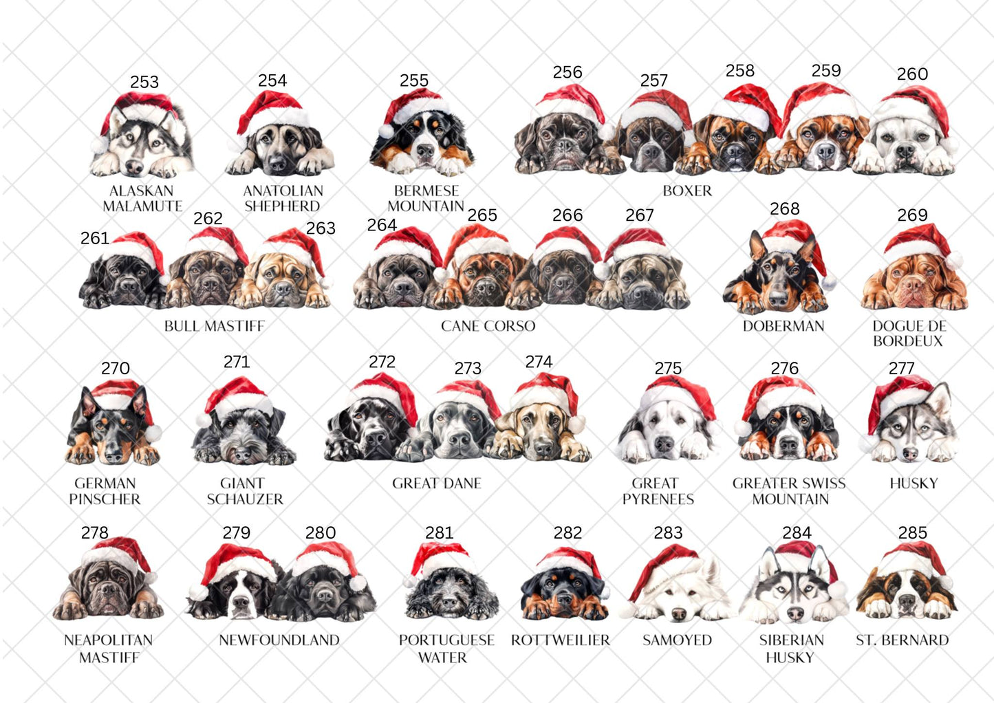 Personalised Christmas Dog Kennel Hanging Ornament – Choose Your Breed