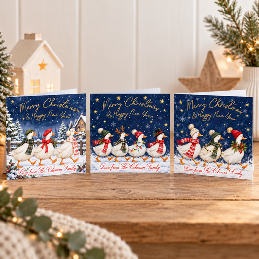 Personalised Christmas Card Pack 10, 20, 30, 40, 50