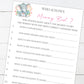 Baby Shower Games Who Knows Mummy Best Pink Watercolour Elephant