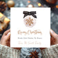 Personalised Christmas Card Pack 10, 20, 30, 40, 50 - Gold Black Baubles