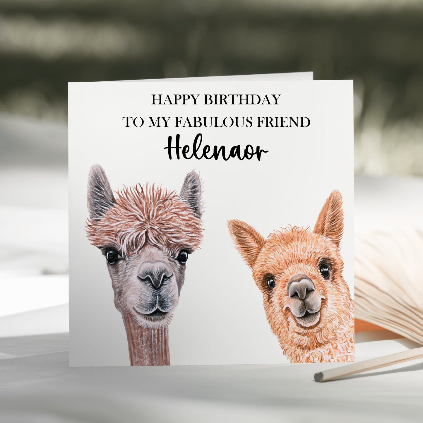 Personalised Alpaca Birthday Card