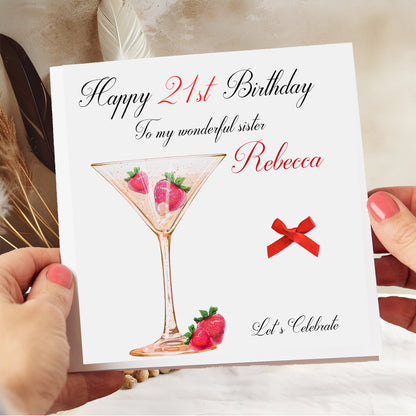 Personalised Birthday Card Cocktail